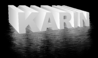 3D-Schrift mit Wasserspiegelung